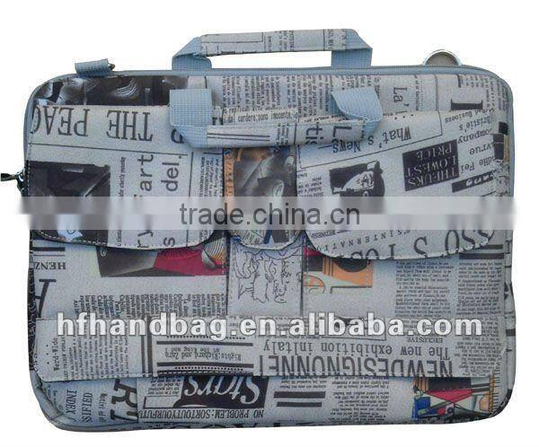 Newspaper England flad Laptop Bag Popular Durable waterproof&shockproof computer bag for tablet PC 2012
