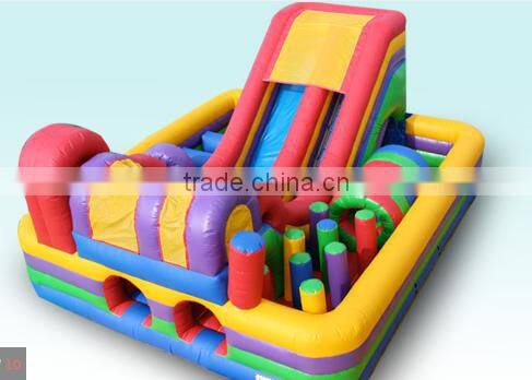 cheap backyard child inflatable bouncer slide course multiple use
