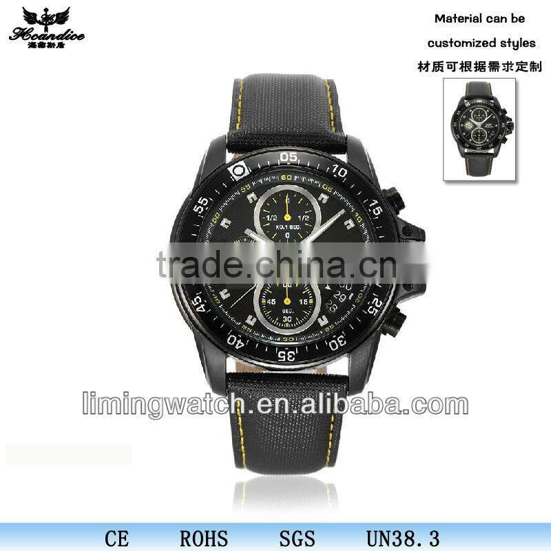 SP-2405 Hot selling high quality vogue fashion black swiss sport watches for men
