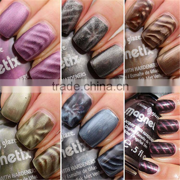 2015 new wholesale factory manufacturer 3D press on nail art set magnet for Nail Industrial