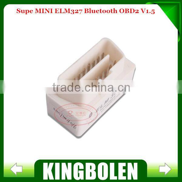 SUPER MINI ELM327 Bluetooth OBD2 V1.5 White Smart Car Diagnostic Interface ELM 327 Wireless Scan Tool Support All OBD2 Model