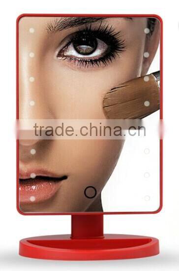 High-end square decorative compact mirror & lighted decorative makeup mirror & compact mirror with led lights