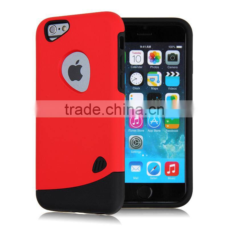 Wholesale 2 in 1 hybrid PC and TPU combo case for iPhone 6 plus 5.5 inch
