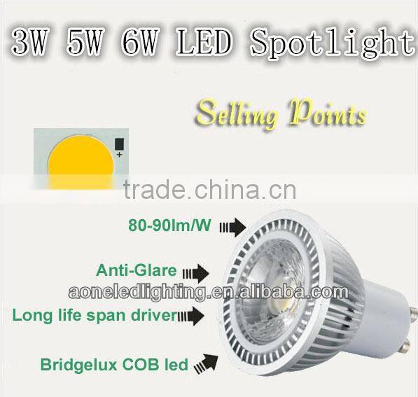 dimmable light made in china gu10 ceramic cob led spotlight