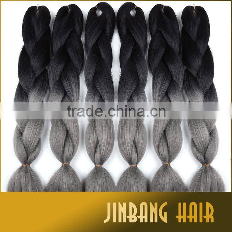 New Premium Hot Selling Best Quality 100g 24inch High Temperature Synthetic Ombre Jumbo Braid
