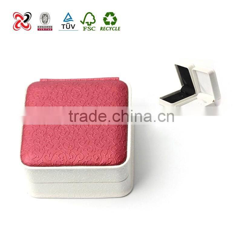 Fashion Leather Ring Box For Women/Wholesale PU Big Lots Jewelry Case Packaging