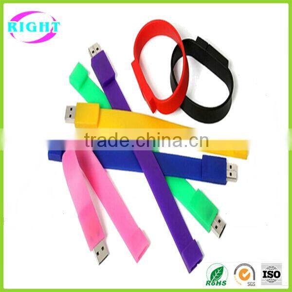1G-64G full capacity silicone bracelet usb flash drive