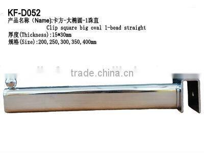 Metal clothes display hook with one bead /clip suqare