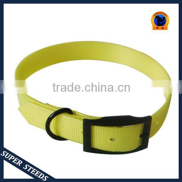 French TPU dog collar in blaze orange adjustable