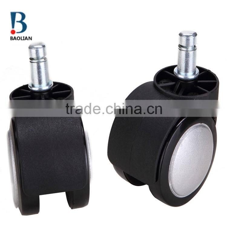 2016 hot-sale special waterproof 2"white painting nylon plastic PU rubber coating caster for office chair