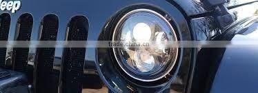 7" LED Headlight Fits Chopper Motorcycles 7 inch Round Projector Led headlight Black for Harley wholesale price