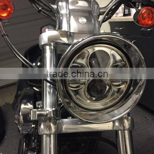 5-3/4" MOTORCYCLE LED Chrome 5.75 PROJECTOR LIKE DAYMAKER HEADLAMP for Harley Davidson