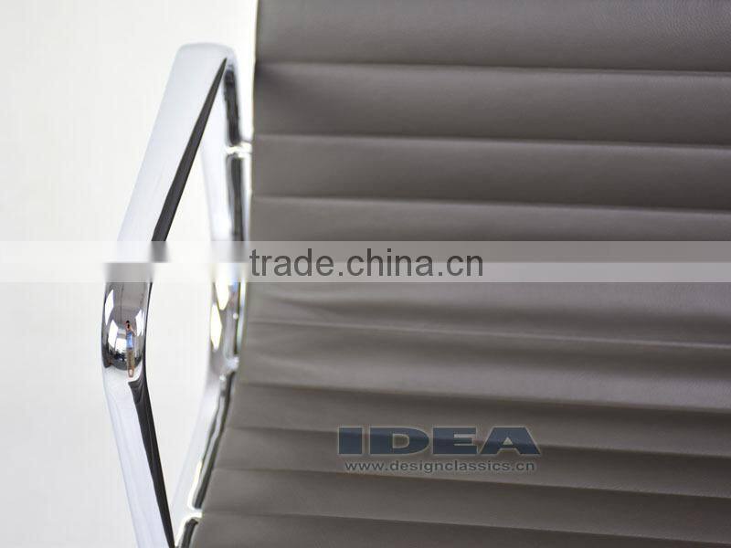 Replica EA119 Charles High Back Office Chair - Dark Grey Color Genuine Leather