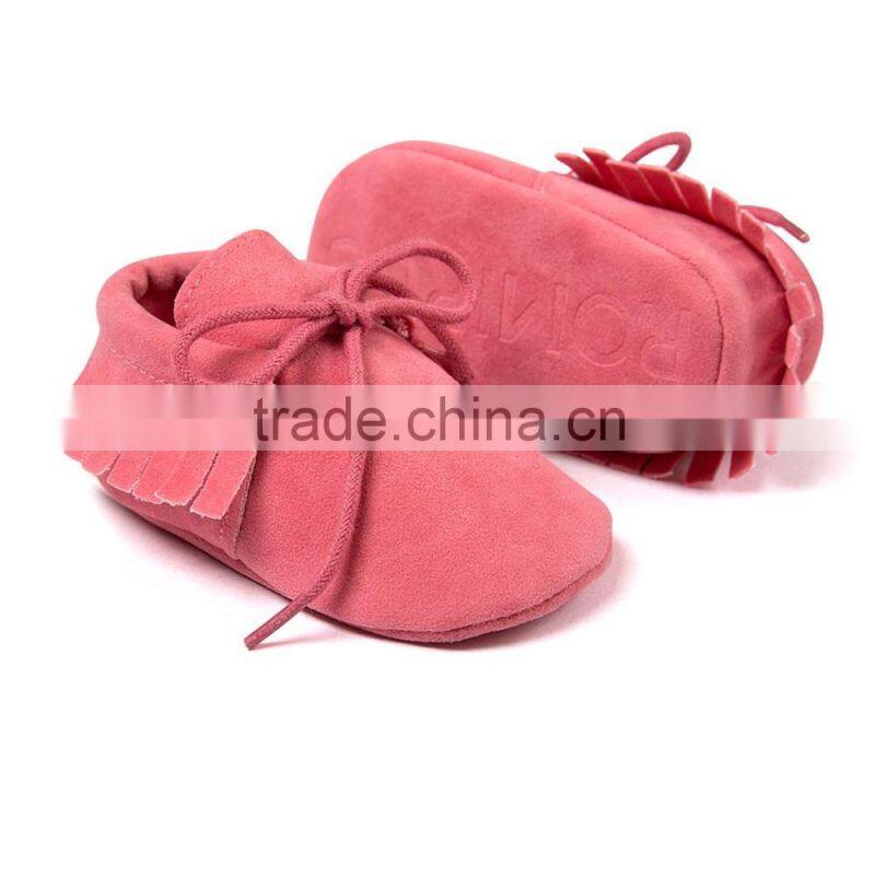 2016 Fashion Newborn Unisex Infant Baby Lace-up Mocassins Soft Sole Anti-Slip Tassels Prewalker Toddler Shoes