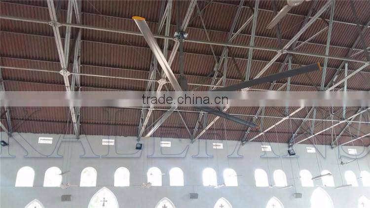 16ft Indoor Air Cooling HVLS Industrial Ceiling Fan With Metal Blades