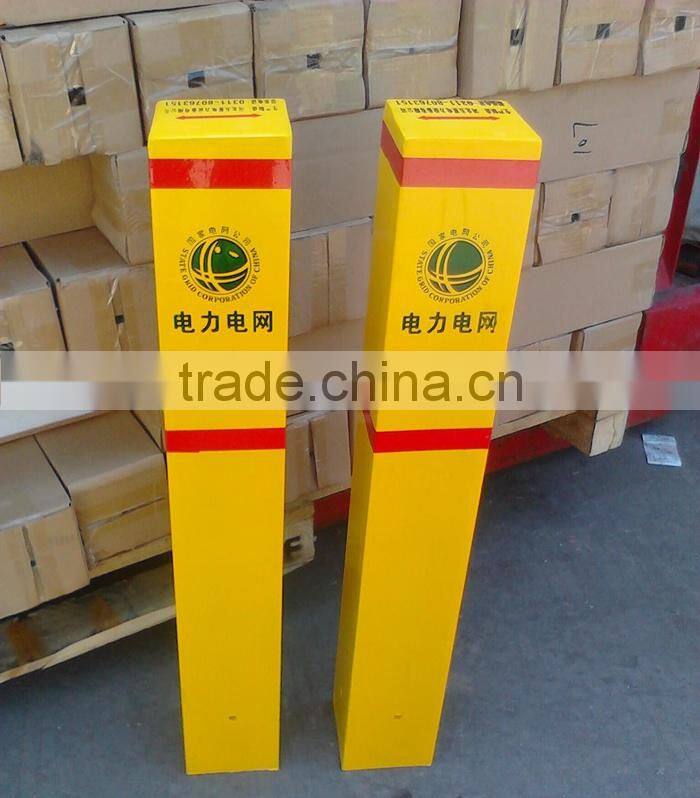 Square tube Protect Cable Warning Marking Piles with various sizes