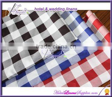 90 inch round iron-free seamless black and white checkered tablecloths