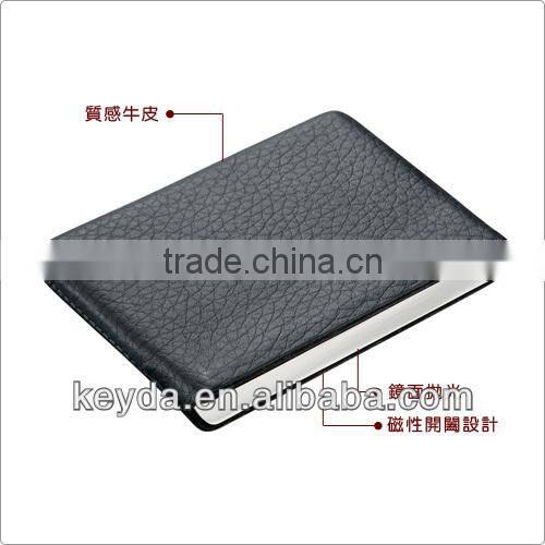 Magnetic switch design genuine leather business card holder/name card holder forpromotion