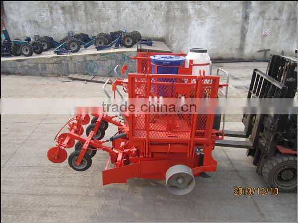 Tractor pulling mini sugarcane planter/sugarcane combine planter for fast planting