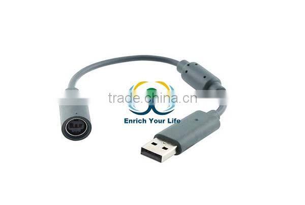 Wired USB Breakaway Cable Cord Game Controller Adapter for XBOX 360