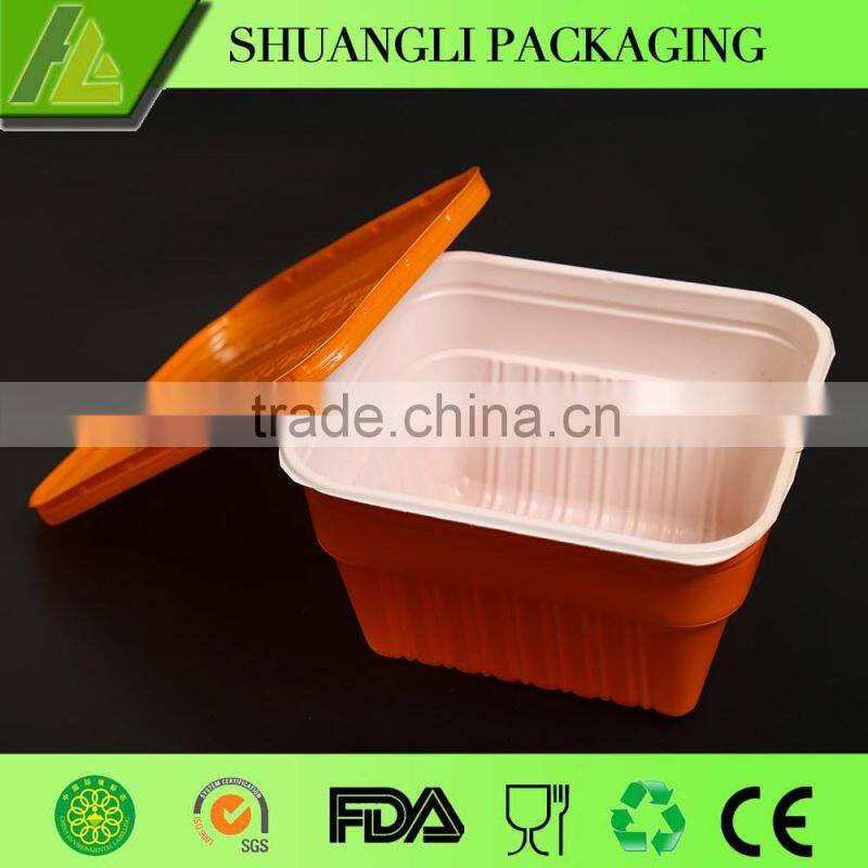food grade pp square plastic container frozen food packaging