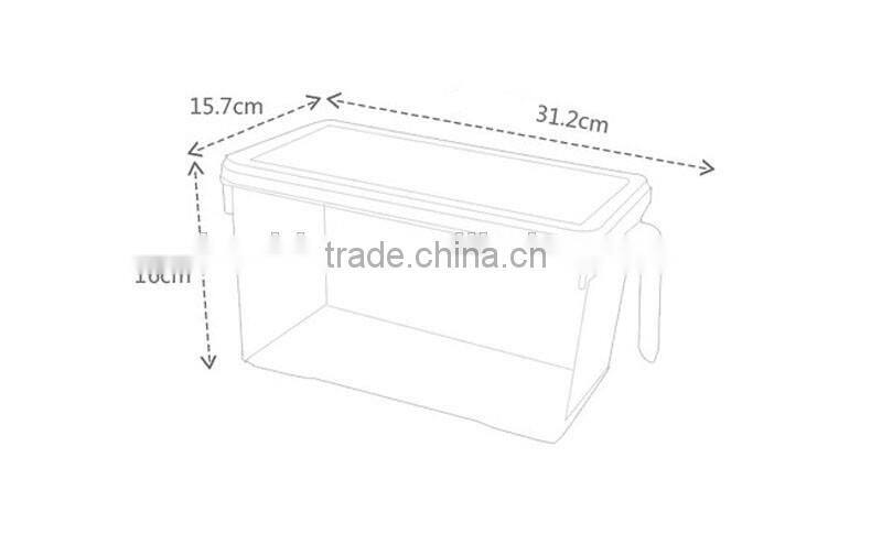 Eco-friendly feature the referigetator crisper plasetic fridge storage box organizer box with cover