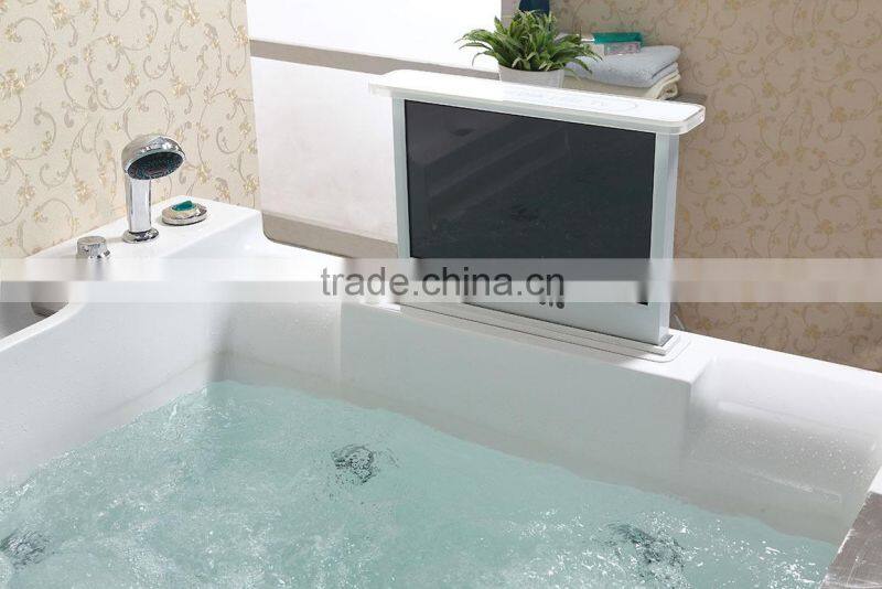 Corner CE white color acylic whirlpool japanese hot tub