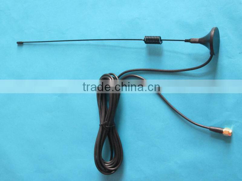 High Quality 433MHz 3dBi magnetic antenna 433mhz 300cm cable length IEC/ F female /SMA/MCX