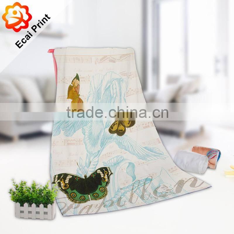 microfibre dye printed creative good color fastness face towel