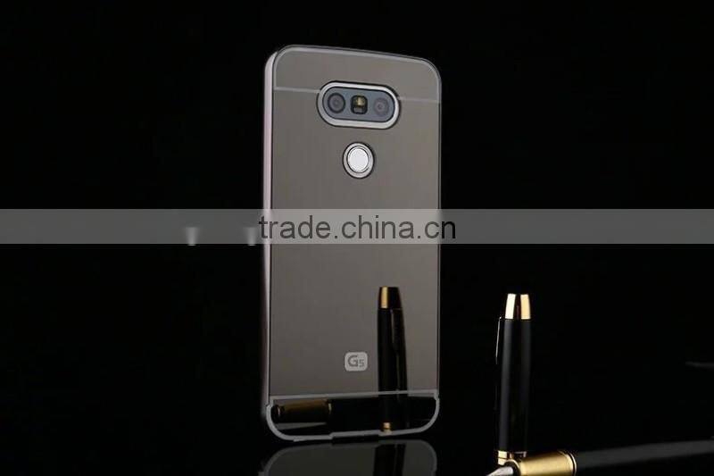 For lg g5 case Hot selling Luxury electroplated shockproof Aluminum mirror mobile phone accessory for lg g5
