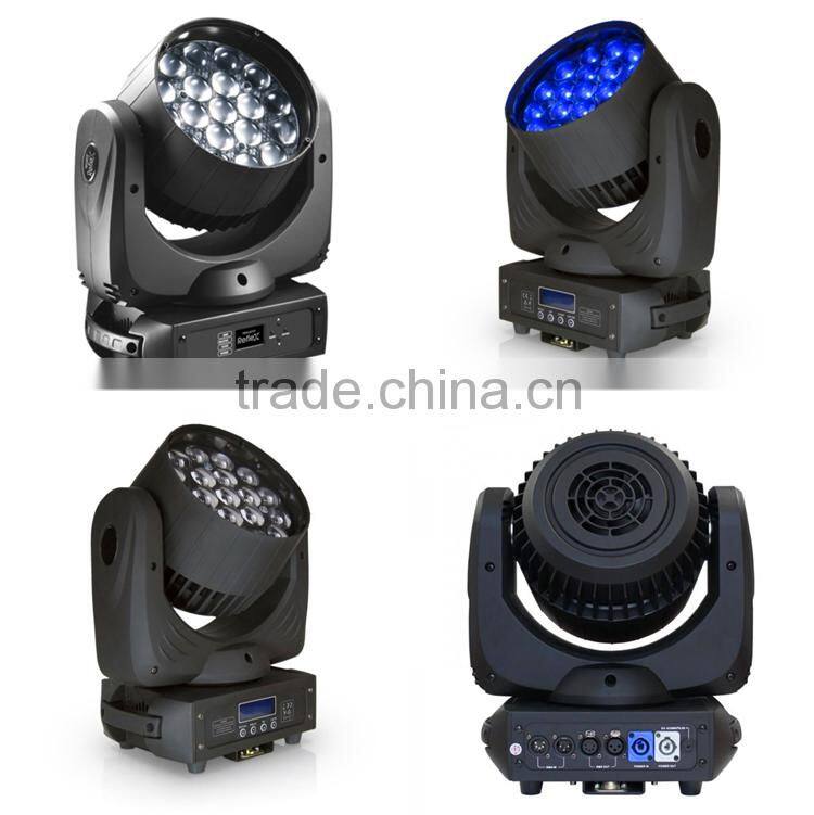 mac aura 19*15w rgbw 4in1 zoom led moving head wash