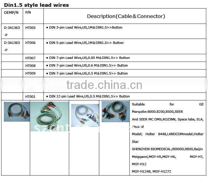 ECG 6 pin connector socket (NIBP)