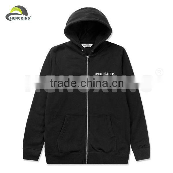 wholesale white print plain zipper-up hoodies