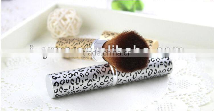 leopard print make up retractable foundation brushes