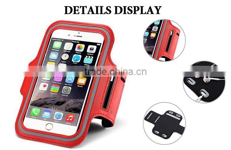 Custom gym sports armband for iphone 6 with key and earphone pocket