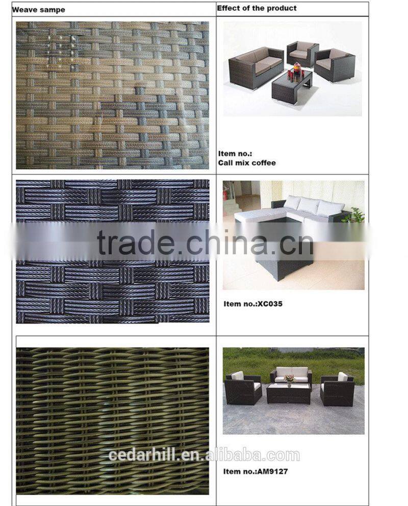 Luxury round rattan large garden use sofa set and wicker outdoor furniture