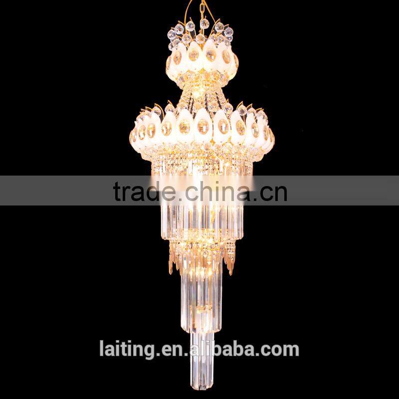 Spiral K9 Crystal Chandelier Stairs Lamp
