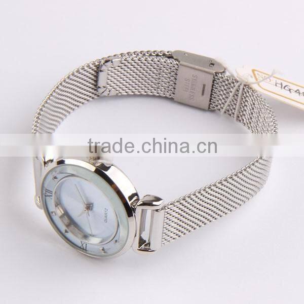 Stainless steel band trend design quartz watch