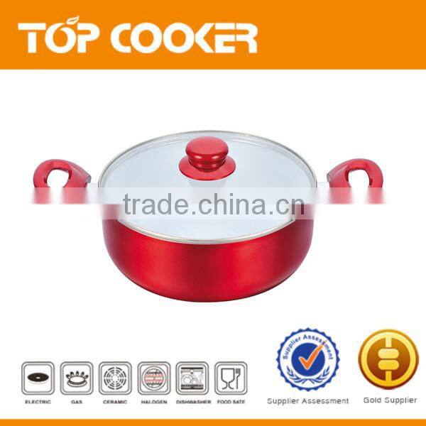 Aluminum ceramic pot with metalic painting