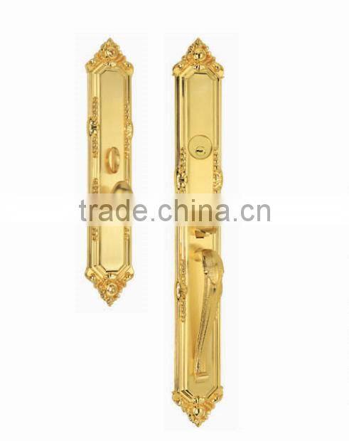 External Pull handle Main Door Lock Entry Set American Profile Cylinder Lock
