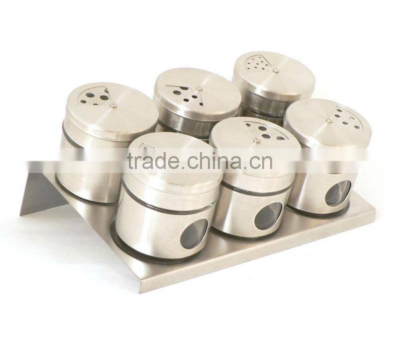 Stainless steel decorative spice jars with lid Pepper Shaker