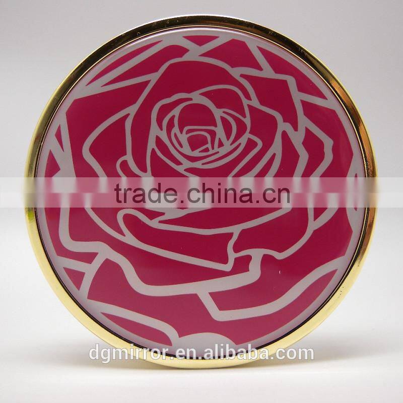 Double side meatal cosmetic mirror, teen girls cosmetic mirror, elegant lady vanity mirror