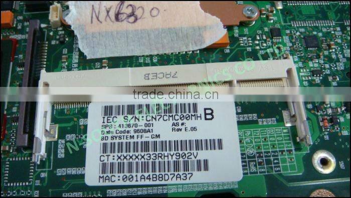 Laptop motherboard for HP NX6320 NX6310 413670-001 945GM mainboard laptop parts, New original laptop motherboard