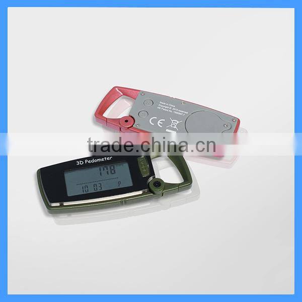 3D Sensor pedometer ,carabineer pedometer ,personal pedometer