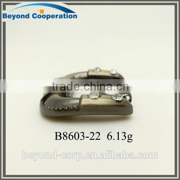 22mm anti brass plated crystal pin buckle for women shoes