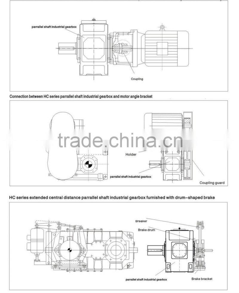 Flander model KC+HC combined heavy-duty gear box