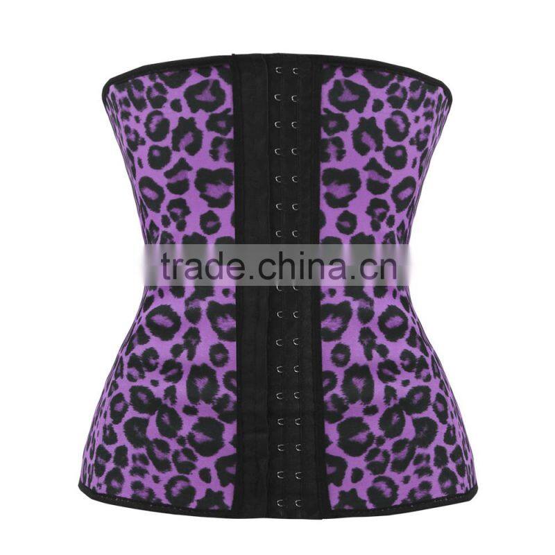 6 colors 9 steel boned women latex waist training corsets wholesale rubber corsets