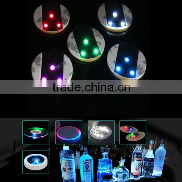 Cheap Plastic Party Novelty Battery Operated Hot sale Items Glow In The Dark Logo CustomUV Light Sticker Coaster