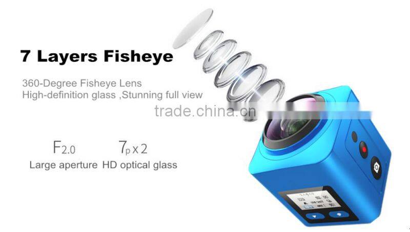 2016 Xiaomi Sport Camera 360 degree panoview waterproof 30M video XDV 3D experience