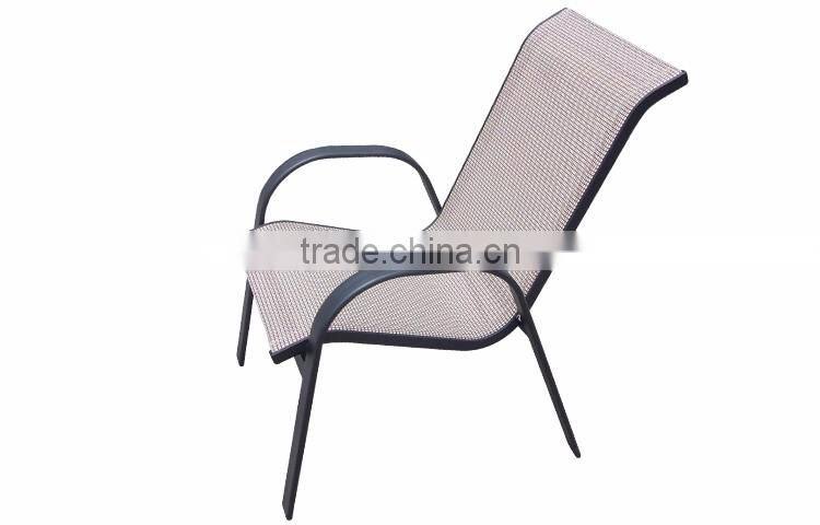Aluminum+texlene cheap aluminum stacking chair